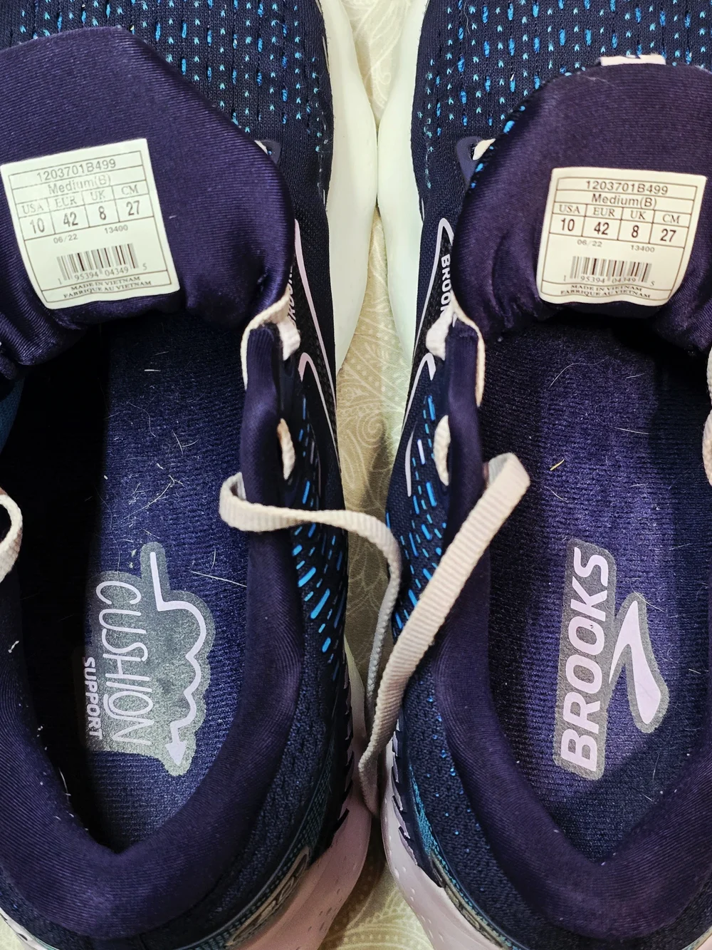 Brooks Glycerin GTS 20 Women's Running Shoes Size 10 B Medium Blue Purple